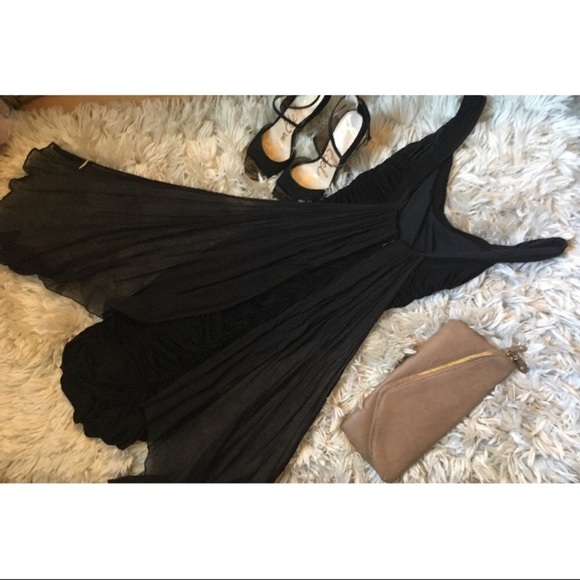 ✨NWOT✨BCBGMaxazria Formal Cowl Neck Midi Dress - Picture 3 of 5